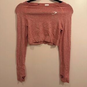 Gymshark Coral Long Sleeve Crop Top